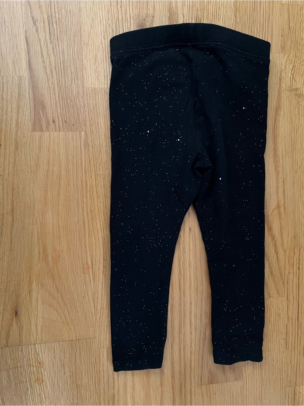Kids Black Glitter Leggings